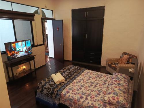 1 double bed
