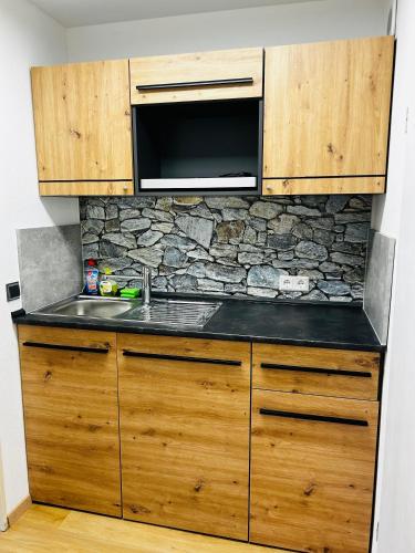 ห้องครัว, Ferienwohnung Pflum in โอเบอร์สเตาเฟิน