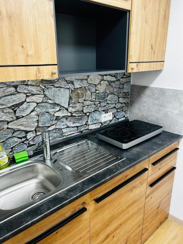 ห้องครัว, Ferienwohnung Pflum in โอเบอร์สเตาเฟิน