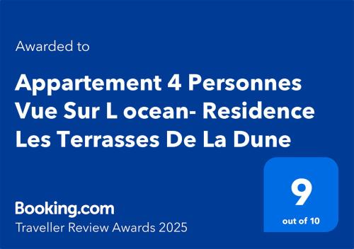 Appartement 4 Personnes Vue Sur L ocean- Residence Les Terrasses De La Dune - image 3