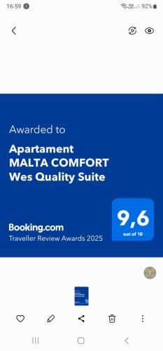 Apartament MALTA COMFORT Wes Quality Suite