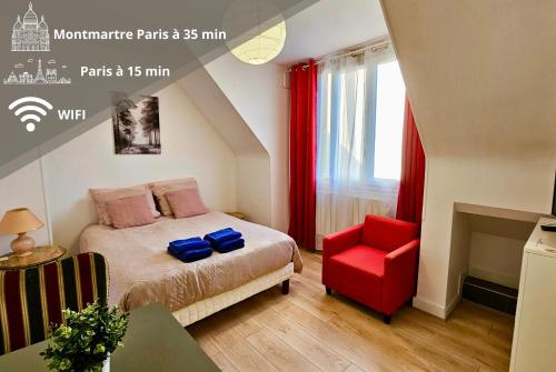 Studio Pavot - 15min Paris RER E, cosy - Location saisonnière - Noisy-le-Sec