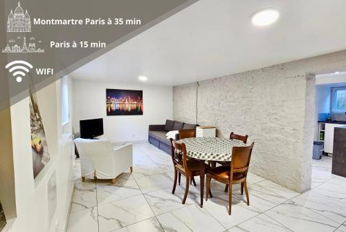 Appartement Attica - 15min Paris RER E, cosy - Location saisonnière - Noisy-le-Sec