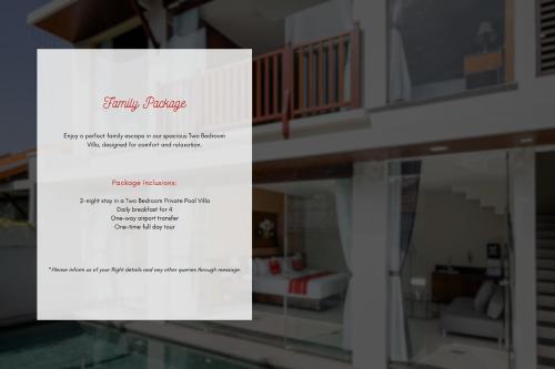 Family Package at Two Bedroom Villa with Private Pool room in Del Cielo Villa Seminyak