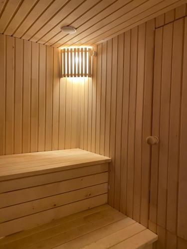 Sauna, Gulbės Apartamentai (Gulbes Apartamentai) in Anyksciai