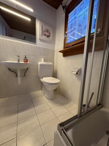 Fürdőszoba, Appartement authentique au cœur du Gd-St-Bernard in Liddes