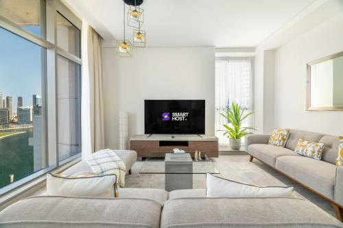 Luxury 4BR MTLVL flat w Al-Jadaf canal riverfront, Dubái (foto 7)