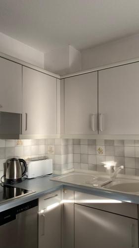 Kitchen, Hus op de Wurth Ferienwohnung 7 in Busumer Deichhausen