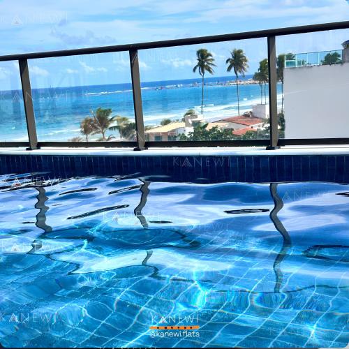 Flat NOVINHO em Porto de Galinhas com vista para o mar, próx ao Centro e a 1 min da praia