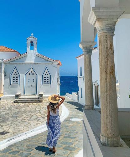 Exterior view of Castel Abaso Boutique Apartments by Explore Andros