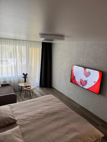 gedeelde lounge/tv-ruimte, Taikos apartamentas in Mazeikiai