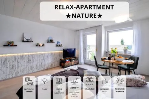 RelaxApartments BLACK FOREST NATURE mit beheiztem Indoor-Pool und Sauna - Sonnenbalkon mit Blick ins Grüne, schnelles Internet, Nähe Triberger Wasserfälle, für bis zu 2 Personen in Schönwald, Deutschland