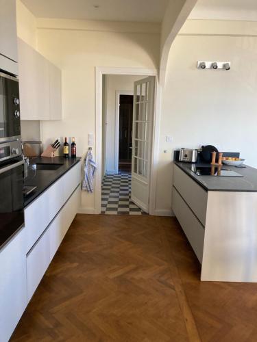 Cucina, Wunderschöne Wohnung in Jugendstilvilla am Hafen (Wunderschone Wohnung in Jugendstilvilla am Hafen) in Monte Boron