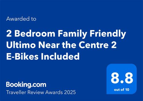 2 Bedroom Family Friendly Ultimo Near the Centre 2 E-Bikes Included - main image