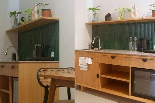 Kitchen, Lazespace 301 Homy Relax 2BR Unit Non-Smoking in Babakan
