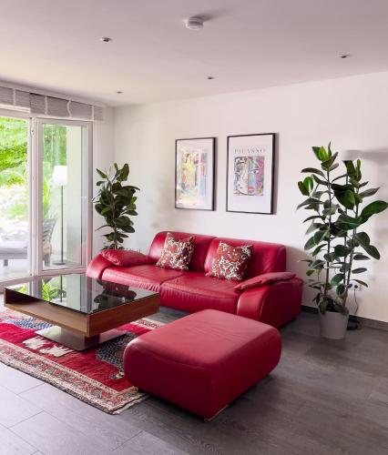 Guestroom, Waterfront Apartment am Main, 15 Min Frankfurt Airport, Terrasse, Free Parking in Florsheim am Main