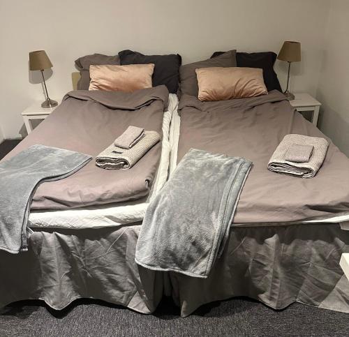 1 double bed, 2 twin beds