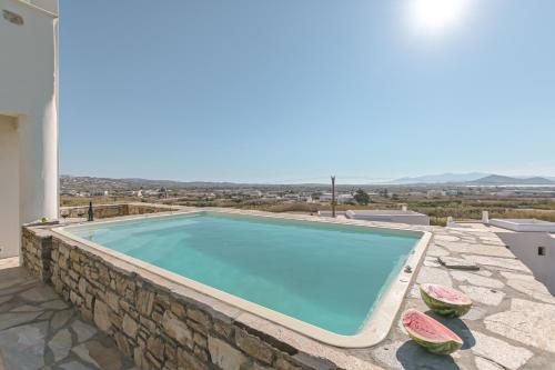 Swimming pool, Villa Bazeos in Agkidia