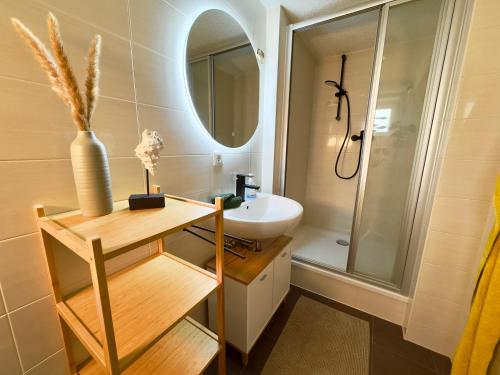 Zuhanyzó, Appartment mit Garten im Beachhouse am Goitzschesee - strandnah & gemütlich (Appartment mit Garten im Beachhouse am Goitzschesee - strandnah & gemutlich) in Bitterfeld-Wolfen