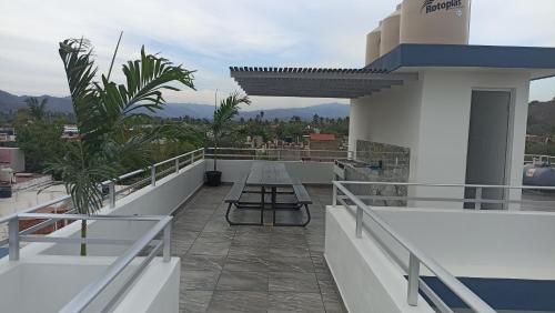 Erkély/terasz, Bungalow 5 Vista Tropical in San Patricio Melaque