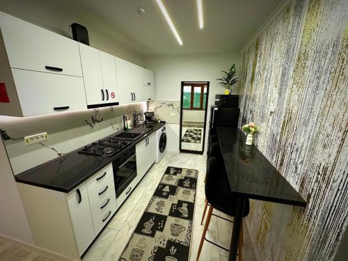 кухня, Apartament 2 dormitoare LUX situat la parter in complex ApartHotel Botosani 3 in Ботошані