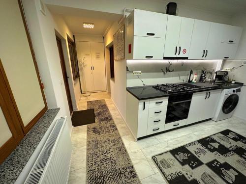 кухня, Apartament 2 dormitoare LUX situat la parter in complex ApartHotel Botosani 3 in Ботошані