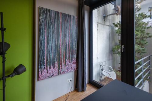 Erkély/terasz, Apartment "Green Bamboo" - Business-30 qm-ruhig-Parkplatz-Arbeitsplatz in Leonberg