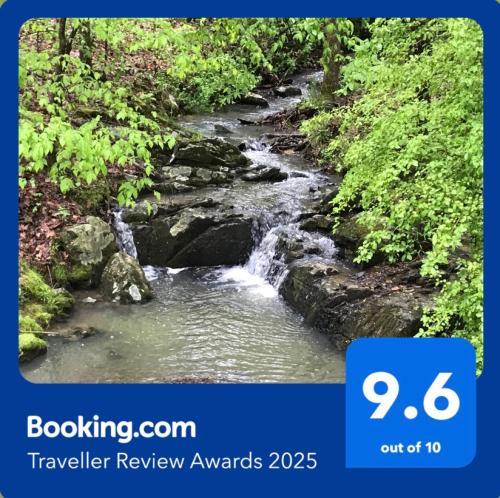 Secluded Home with Mini Waterfall and a Creek in Hot Springs image