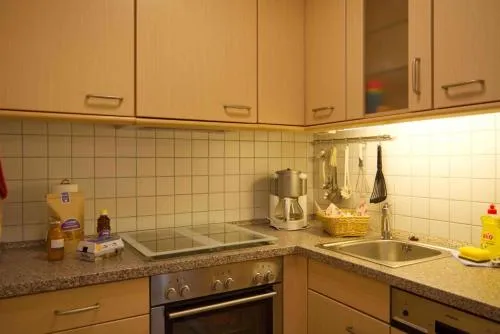 Inselblume 02 - Maritime Ferienwohnung, Blick zum Yachthafen in Burgtiefe auf Fehmarn , Deutschland