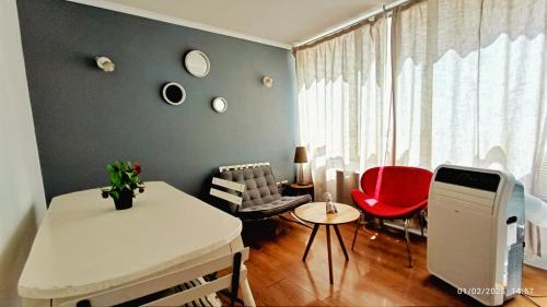 Refugio urbano con aire acondicionado en el histórico Barrio Lastarria