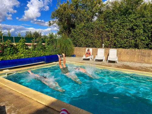 Peldbaseins, Le Noisetier at Les Hiboux Gites in Crezieres