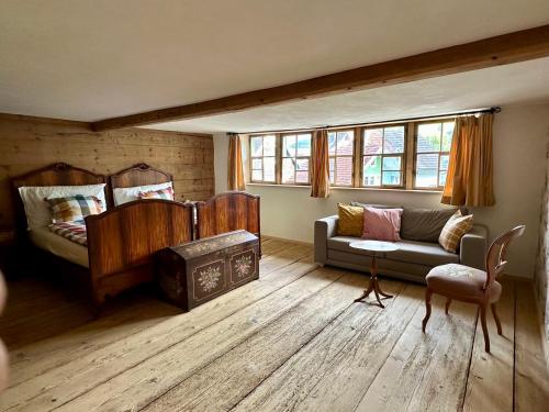 Historic Swiss Room in Guesthouse Rosalie in Brunnadern, Schweiz