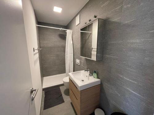 浴室, Modernes Appartement in Wald in 華爾德