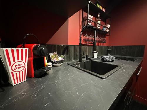 кухня, LE CINÉ-ROOM, T2, Netflix, Prime, Hyper-centre (LE CINE-ROOM, T2, Netflix, Prime, Hyper-centre) in Macon