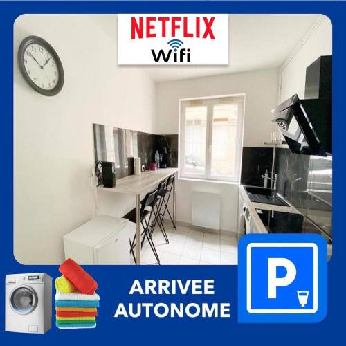 . 023 CHIC & COSY F1 23m2 HYPERCENTRE WIFI SMART TV NETFLIX