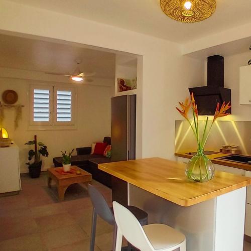 Kitchen, Residence bel colibri in Sainte Anne