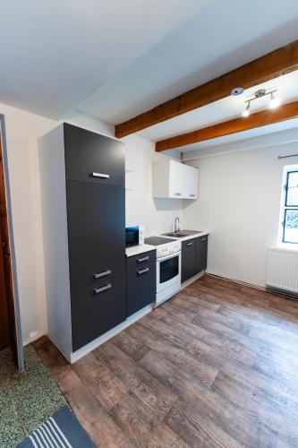 virtuve, MonteurGut Apartments Kastanie in Lindern (Oldenburg)