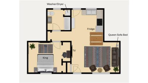 1Bd, King, Brkfst, Large TVs, WD, Sleeps 4, BBQ, Page (fotografie 7)