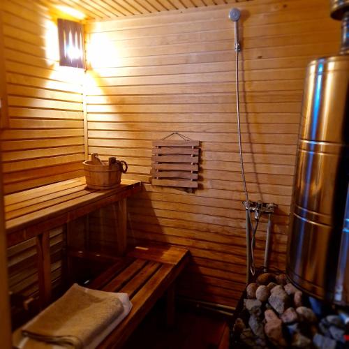 Sauna, Ezera Roze Lake Cabin Sauna in Rusona