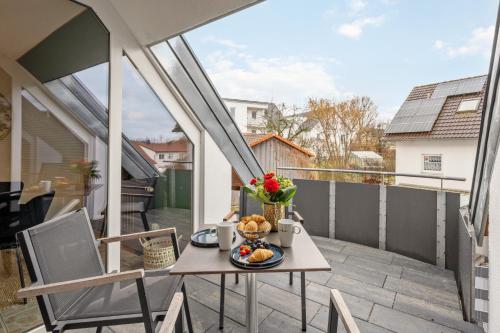 Kilátás, Haven Apartments Laupheim City WLAN Parkplatz Terrasse Balkon in Laupheim