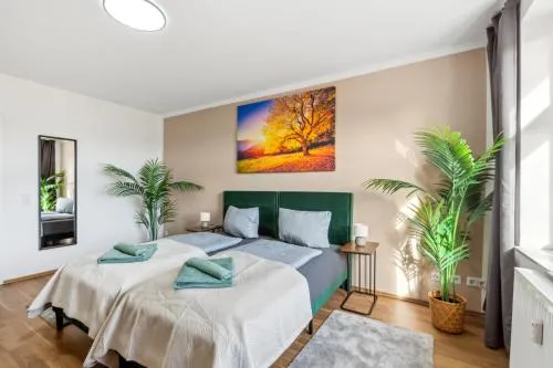 Larooms Merseburg - Apartment NP24 - 2 Zimmer - 4 Betten - Waschmaschine - Parkplatz - Balkon in Merseburg, Deutschland