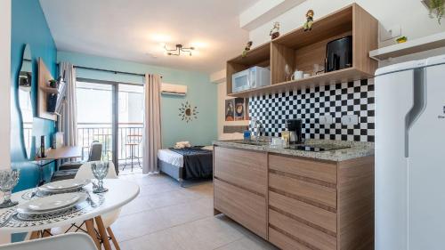 ห้องครัว, Alto Madalena - Studios de luxo com piscina panorâmica (Alto Madalena - Studios de luxo com piscina panoramica) in เปร์ดิเซส