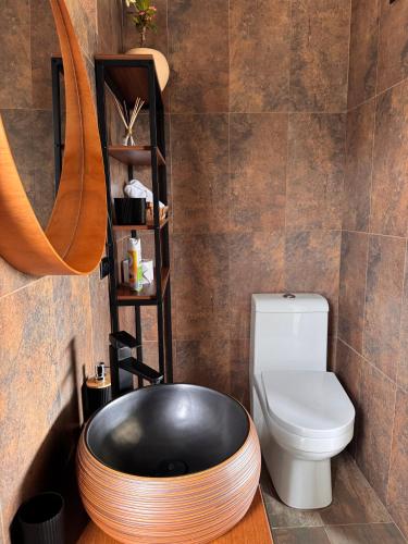 Bathroom, Glamping La Luna Mirador Jarana Villa de Leyva in Sopota