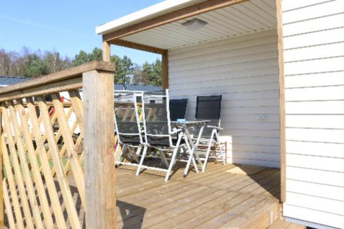 Mobilheim Herzmuschel mit Veranda am Kransburger See 554 in Wurster Nordseeküste (Lower Saxony)