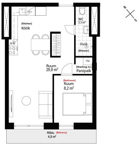 Modern apartment in Tallinn, Telliskivi, Tallinn (photo 6)