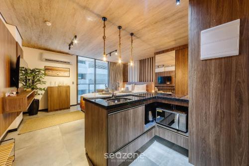 keuken, NWTs - Estúdios com Vista Lateral Mar em Maceió (NWTs - Estudios com Vista Lateral Mar em Maceio) in Maceio