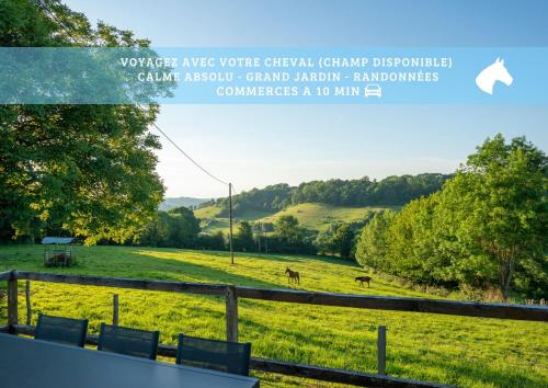 Le Cottage des Trotteurs - Vue - Calme - Gîte équestre