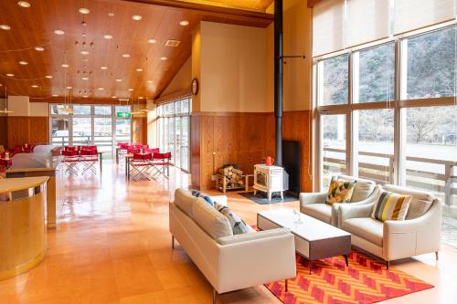 Restaurant, リバーサイドひの in Hoki