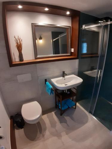 Shower, Fewo Gartenblick in Radeberg