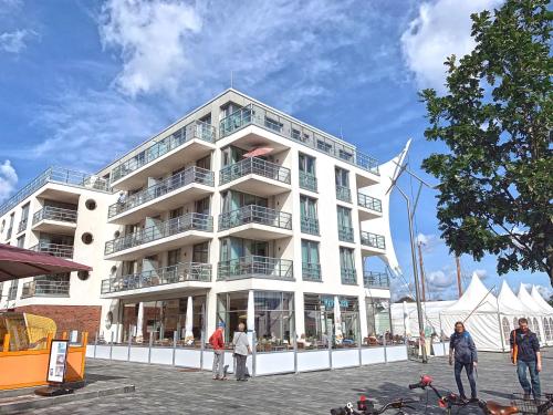 Apartment 25, Pier 25, Apartmenthaus Hafenspitze Blickrichtung offene SeeStrand in Eckernforde